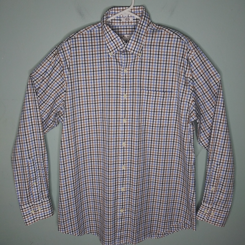Peter Millar Nanoluxe Long Sleeve Check Button Down Shirt